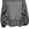 Lanvin - Semi-Sheer Gray Ruched Open Cardigan Sz 6
