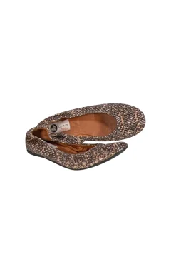 Lanvin - Tan & Black Snake Skin Print Flats Sz 12