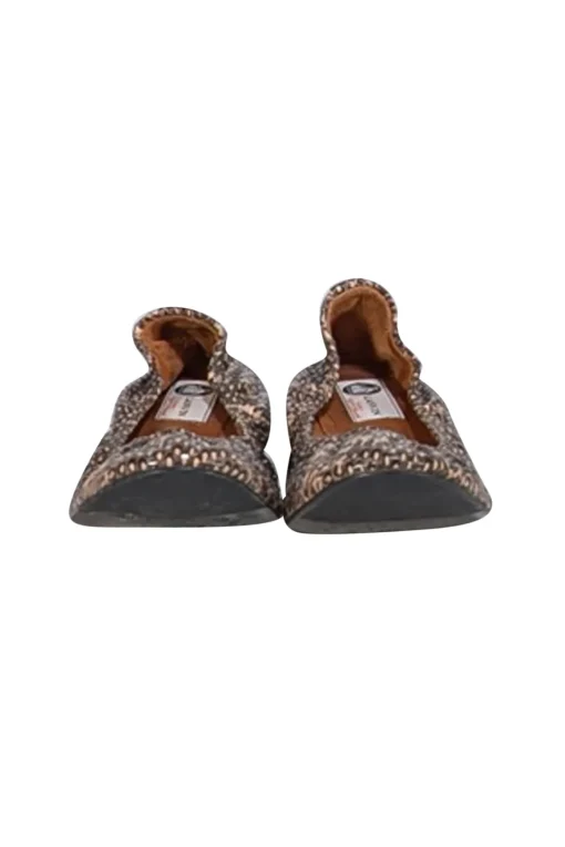 Lanvin - Tan & Black Snake Skin Print Flats Sz 12