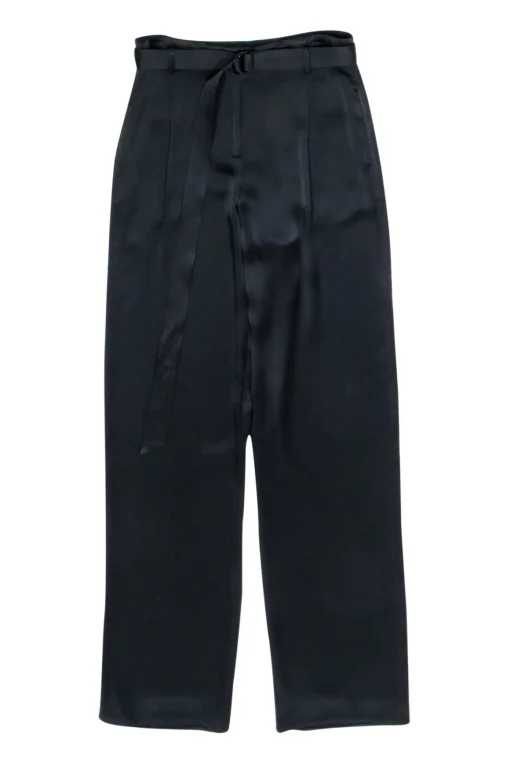 Lapointe - Black Satin High Waist Pants Sz 6