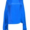 Lapointe - Blue Silk Cape Top Sz XS