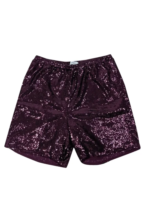 Lapointe - Dark Mulberry Sequin Shorts Sz M