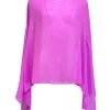 Lapointe - Fuchsia Georgette Oversized Cape Tee Sz XS