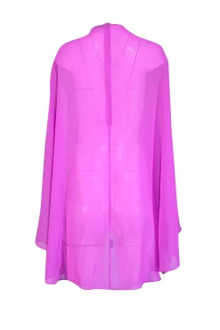 Lapointe - Fuchsia Georgette Oversized Cape Tee Sz XS