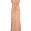 Lapointe - Light Pink Satin Shirred Maxi Dress Sz 6