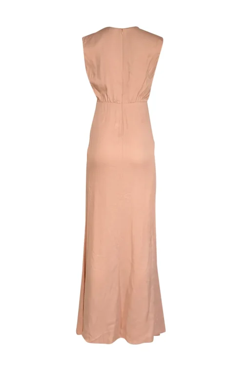 Lapointe - Light Pink Satin Shirred Maxi Dress Sz 6