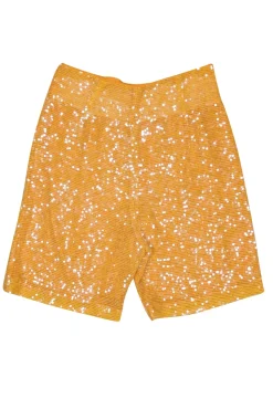 Lapointe - Orange Sequin Long Shorts Sz 4