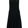 Lauren Ralph Lauren - Black Knit Sleeveless Flare Midi Dress Sz M