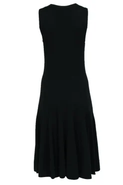 Lauren Ralph Lauren - Black Knit Sleeveless Flare Midi Dress Sz M