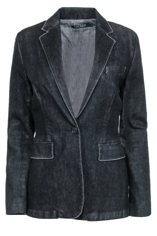 Lauren Ralph Lauren - Dark Wash Chambray Denim Blazer Sz 6