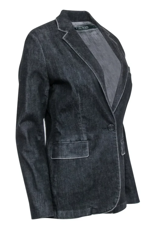 Lauren Ralph Lauren - Dark Wash Chambray Denim Blazer Sz 6