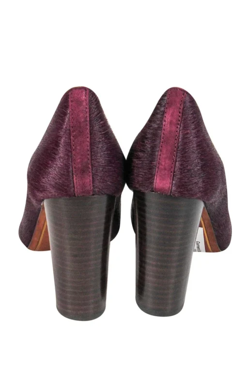 Lauren Ralph Lauren - Plum Calf Hair Stacked Heel Pumps Sz 6.5