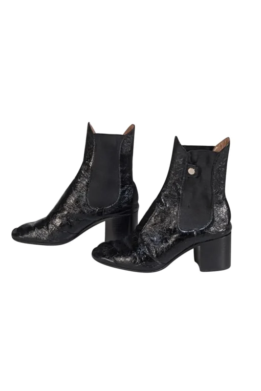 Laurence Dacade - Black Calf Leather Ankle Heel Boot Sz 6.5