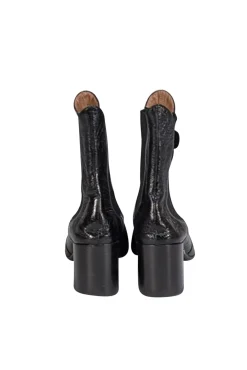 Laurence Dacade - Black Calf Leather Ankle Heel Boot Sz 6.5
