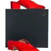 Laurence Dacade - Red Satin Mule Heels Sz 10