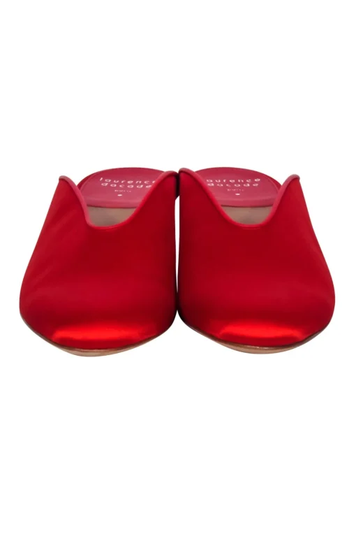 Laurence Dacade - Red Satin Mule Heels Sz 10