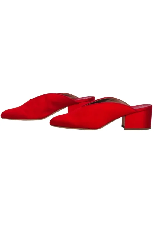 Laurence Dacade - Red Satin Mule Heels Sz 10