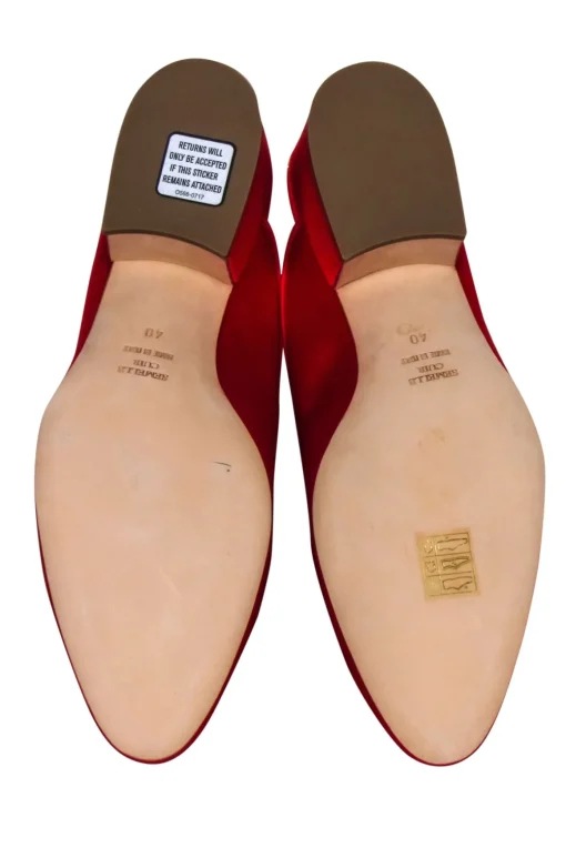 Laurence Dacade - Red Satin Mule Heels Sz 10
