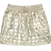 Leifsdottir - Metallic Gold Floral Leather Skirt Sz 4