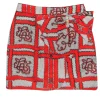 Leifsdottir - Orange Printed Mini Skirt w/ Side Bow Sz 0