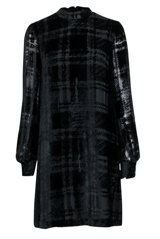 Lela Rose - Black Velvet Mockneck Dress Sz 6