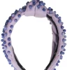 Lele Sadoughi - Lilac Knot Front Headband w/ Purple Bead Embellishment