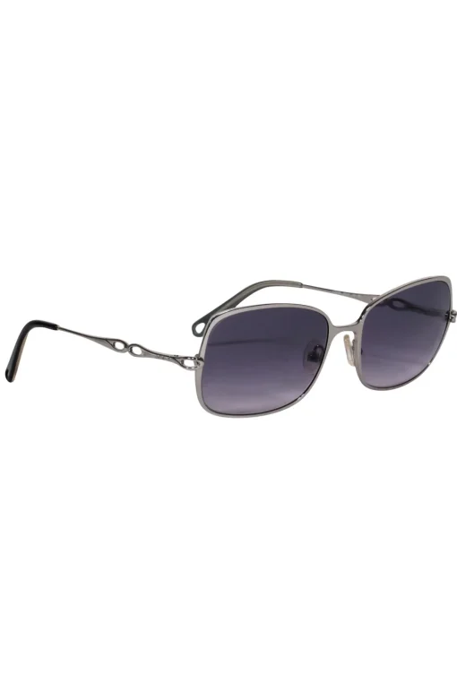 Les Copains - Silver Frame w/ Dark Blue Lens Sunglasses