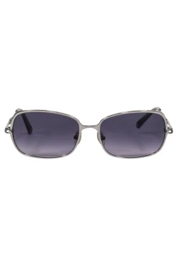 Les Copains - Silver Frame w/ Dark Blue Lens Sunglasses