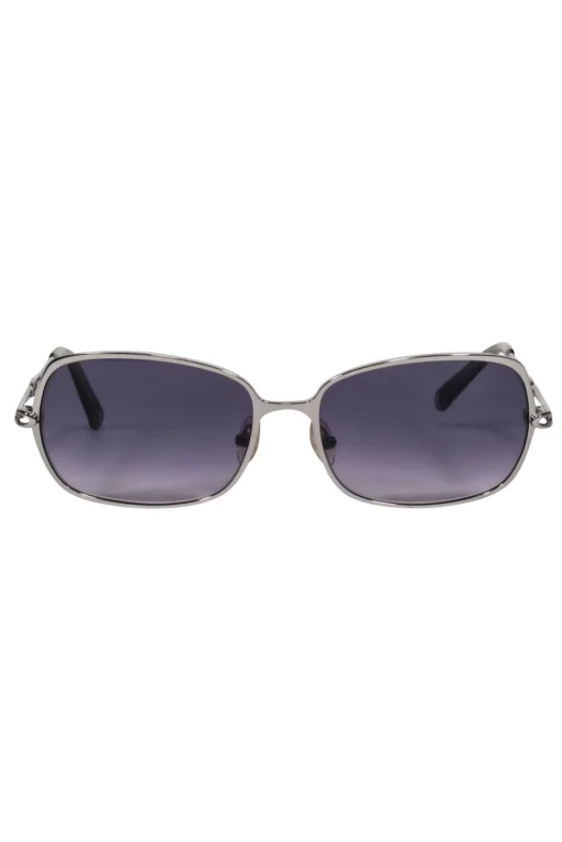 Les Copains - Silver Frame w/ Dark Blue Lens Sunglasses