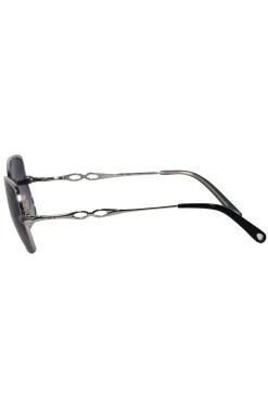 Les Copains - Silver Frame w/ Dark Blue Lens Sunglasses