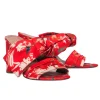 Lewitt - Red Floral Print Mule Pump Sz 7.0