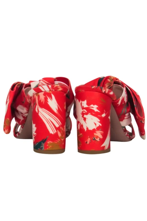 Lewitt - Red Floral Print Mule Pump Sz 7.0