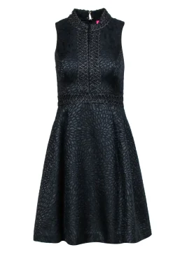 Lilly Pulitzer - Black & Sparkly Sleeveless Midi Dress Sz 0