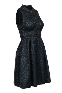 Lilly Pulitzer - Black & Sparkly Sleeveless Midi Dress Sz 0