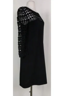 Lilly Pulitzer - Black Crochet Knit Dress Sz M