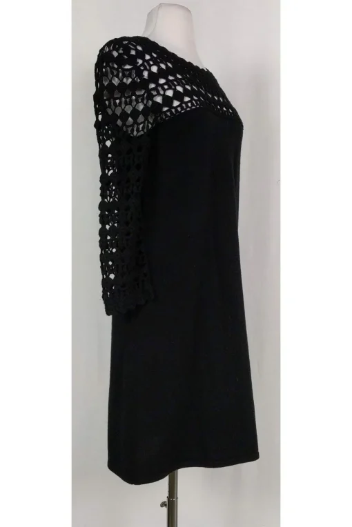 Lilly Pulitzer - Black Crochet Knit Dress Sz M