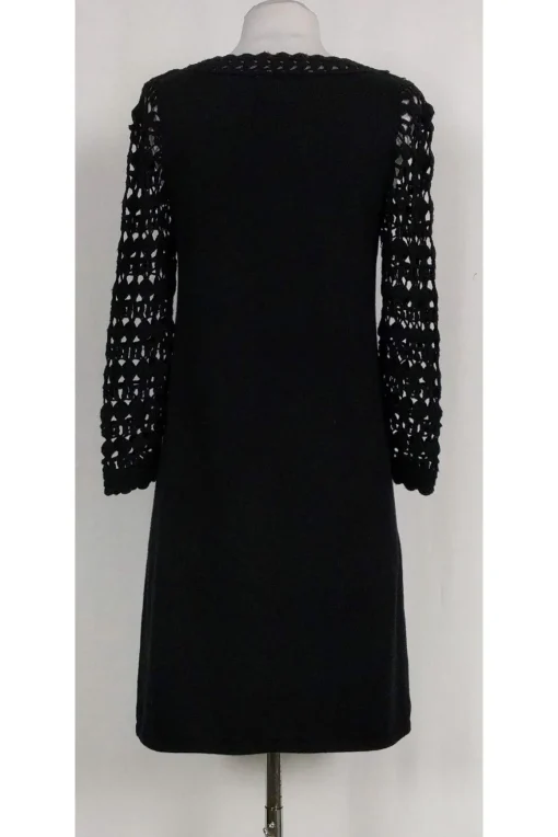 Lilly Pulitzer - Black Crochet Knit Dress Sz M