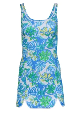 Lilly Pulitzer - Blue & Multicolor Fruity Floral Print Mini Dress Sz XXS