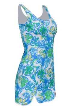 Lilly Pulitzer - Blue & Multicolor Fruity Floral Print Mini Dress Sz XXS