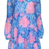 Lilly Pulitzer - Blue & Pink Shell Print Long Sleeve Sz 6