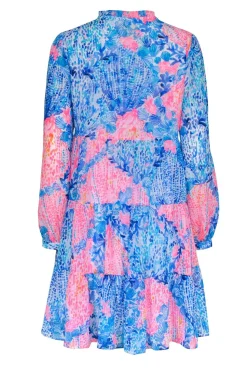 Lilly Pulitzer - Blue & Pink Shell Print Long Sleeve Sz 6