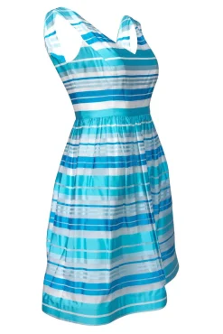 Lilly Pulitzer - Blue & White Stripe Fit & Flare Dress Sz 2