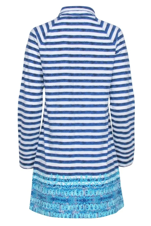 Lilly Pulitzer - Blue & White Stripe Long Sleeve Dress Sz M