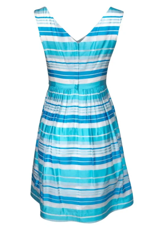 Lilly Pulitzer - Blue & White Stripe Fit & Flare Dress Sz 2