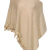 Lilly Pulitzer - Gold Metallic Knit Poncho w/ Tassels OS