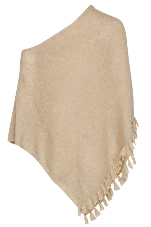 Lilly Pulitzer - Gold Metallic Knit Poncho w/ Tassels OS