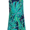 Lilly Pulitzer - Navy, Green & Pink Palm Tree Print Cotton Shift Dress Sz 0