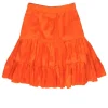 Lilly Pulitzer - Neon Orange Silk Satin A-Line Tired Skirt Sz 0
