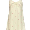 Lilly Pulitzer - Yellow, White & Pink Striped & Horseshoe Embroidered Cotton Dress Sz 12