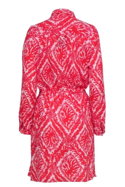 Lilly Pullitzer - Pink & White Long Sleeve Button Front Dress Sz 8